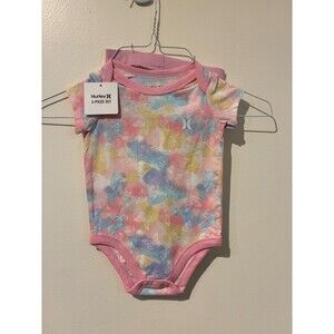 NWT Hurley Pink Butterfly Bodysuit & Leggings Outfit - 6M